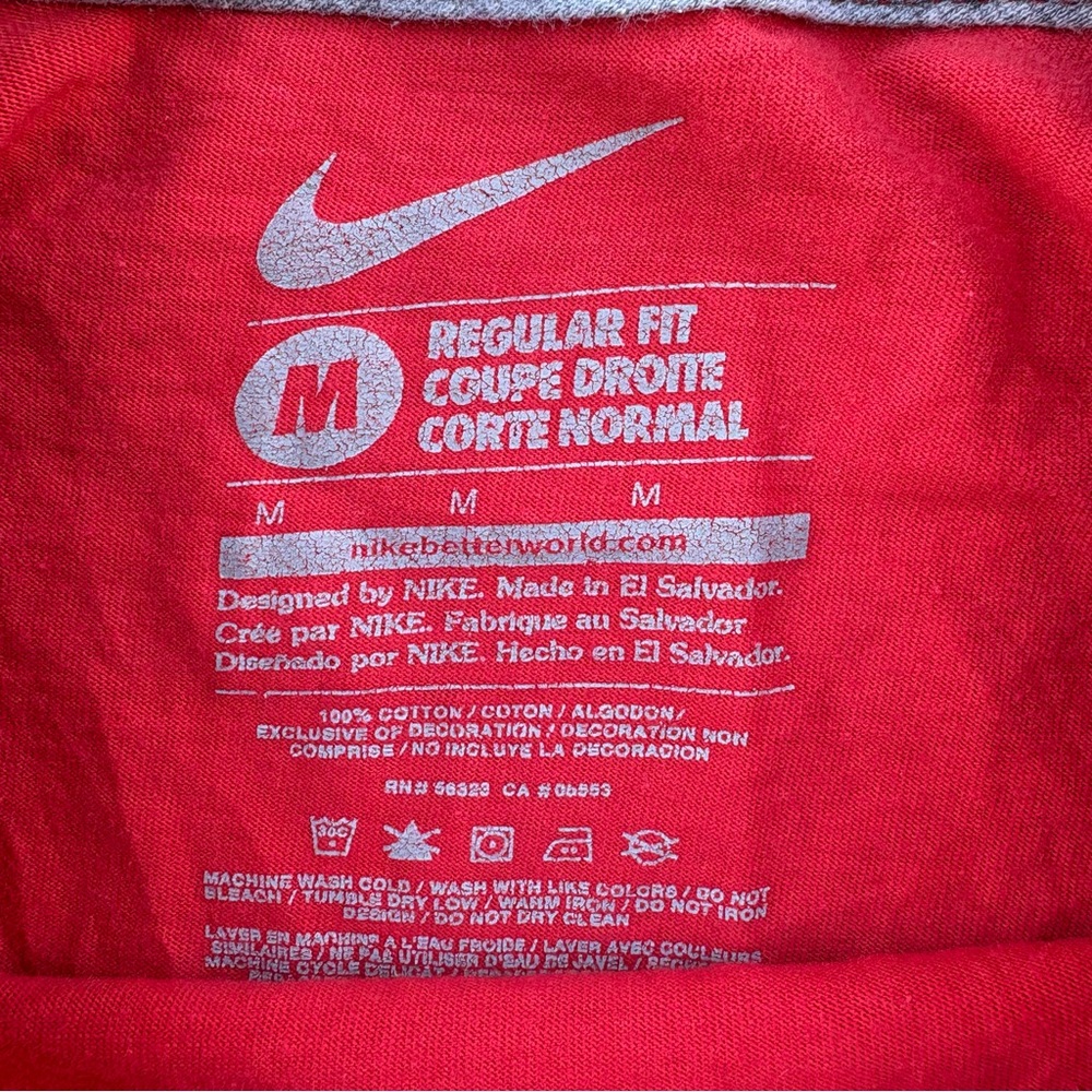 Nike Red Tee with Yellow Logo - Picture 4 of 4